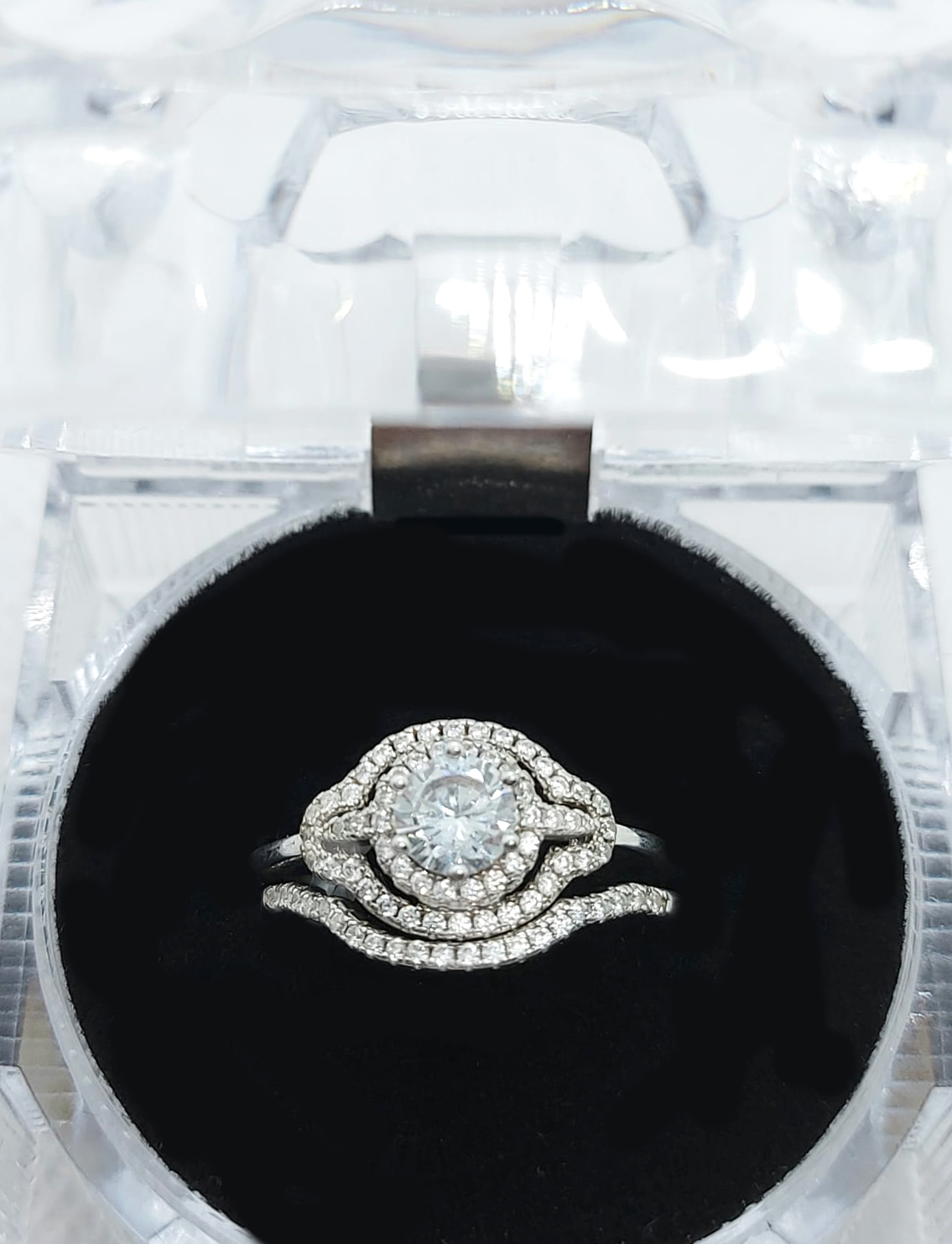 2PC Silver Wedding Ring